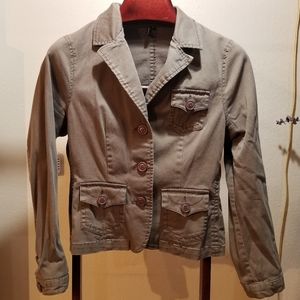 Army green blazer by ambition